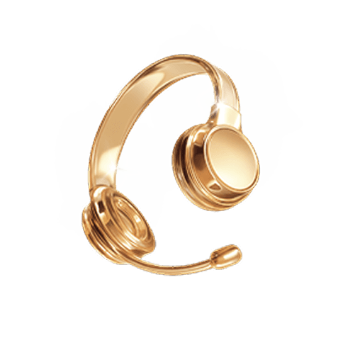 Headset dourado